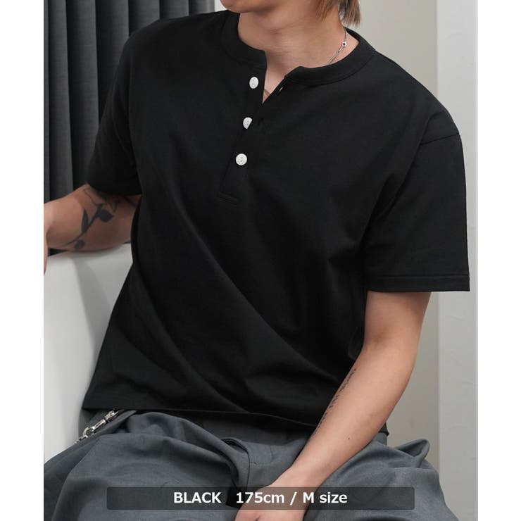 クロップド Tシャツ ヘンリーネック | ONE 4 PREMIUM | 詳細画像9 