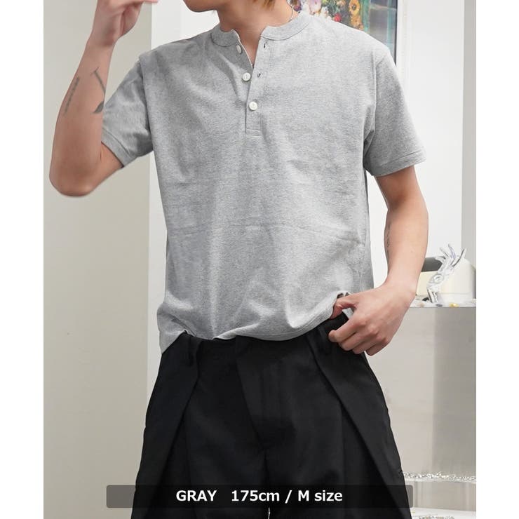クロップド Tシャツ ヘンリーネック | ONE 4 PREMIUM | 詳細画像11 