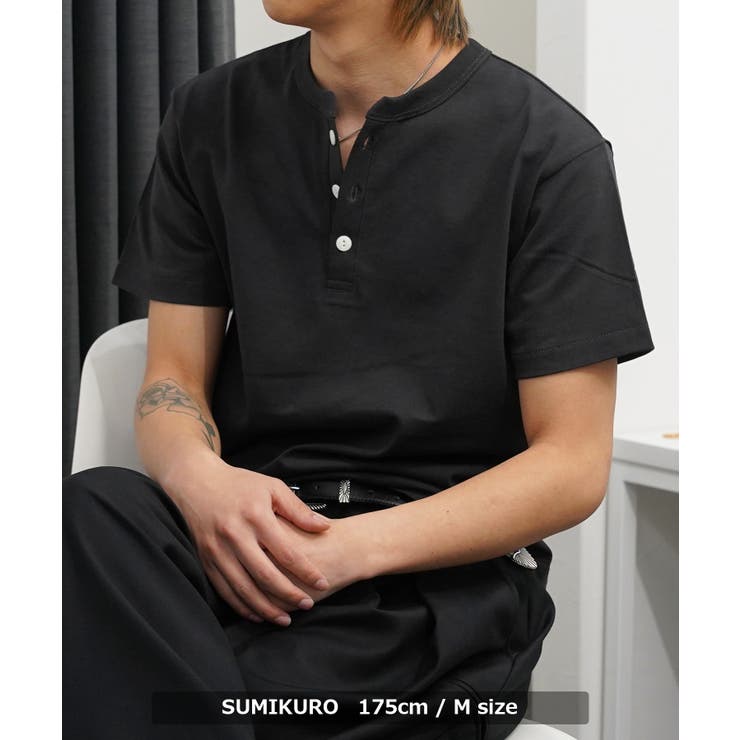 クロップド Tシャツ ヘンリーネック | ONE 4 PREMIUM | 詳細画像15 