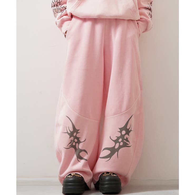 PINK | トライバル柄 ピグメント バレルレッグ | ONE 4 PREMIUM