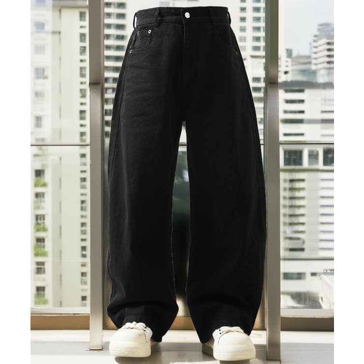 BLACK | カーブパンツ デニム メンズ | ONE 4 PREMIUM