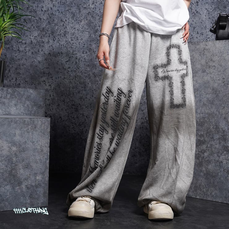 スプレー加工 ワイド スウェットパンツ | ONE 4 PREMIUM | 詳細画像15 