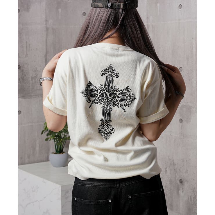 WHITE | バッククロス ピグメント Tシャツ | ONE 4 PREMIUM