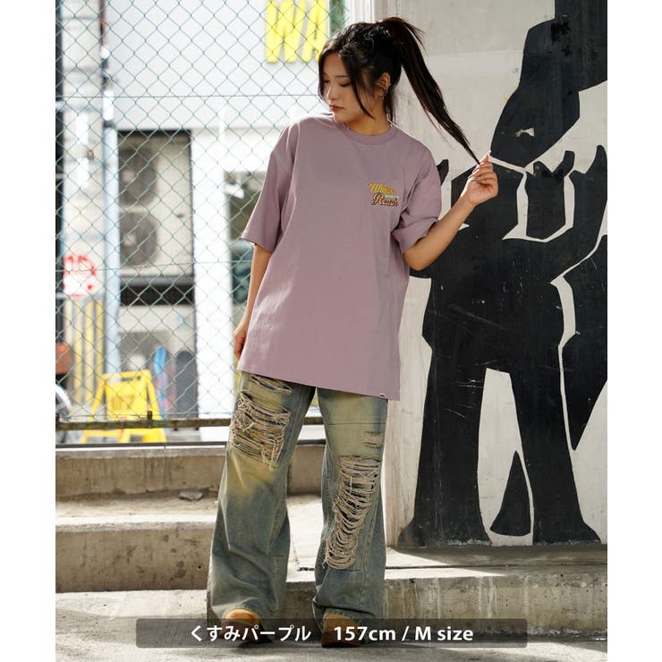 ◇スプレーロゴ Tシャツ◇ オーバーサイズ[品番:OCGW0003648 ◇スプレーロゴ Tシャツ◇ オーバーサイズ[品番:OCGW0003648