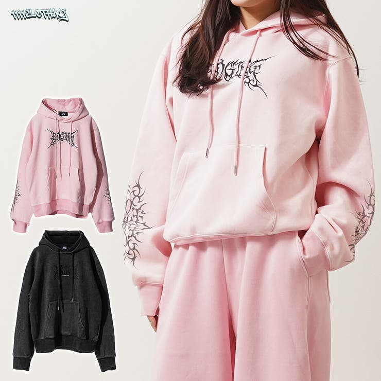 トライバル柄 ピグメント パーカー | ONE 4 PREMIUM | 詳細画像1 