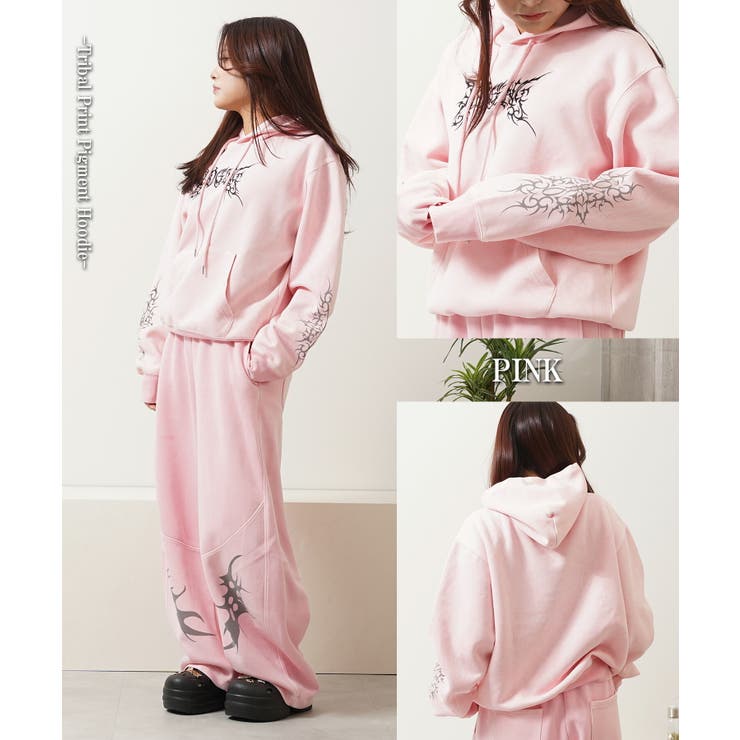 トライバル柄 ピグメント パーカー | ONE 4 PREMIUM | 詳細画像5 