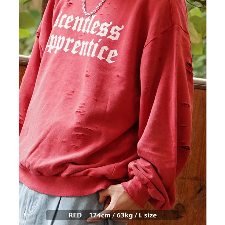 ◆硫化染め ダメージ加工 ロゴトレーナー◆ | ONE 4 PREMIUM | 詳細画像12 