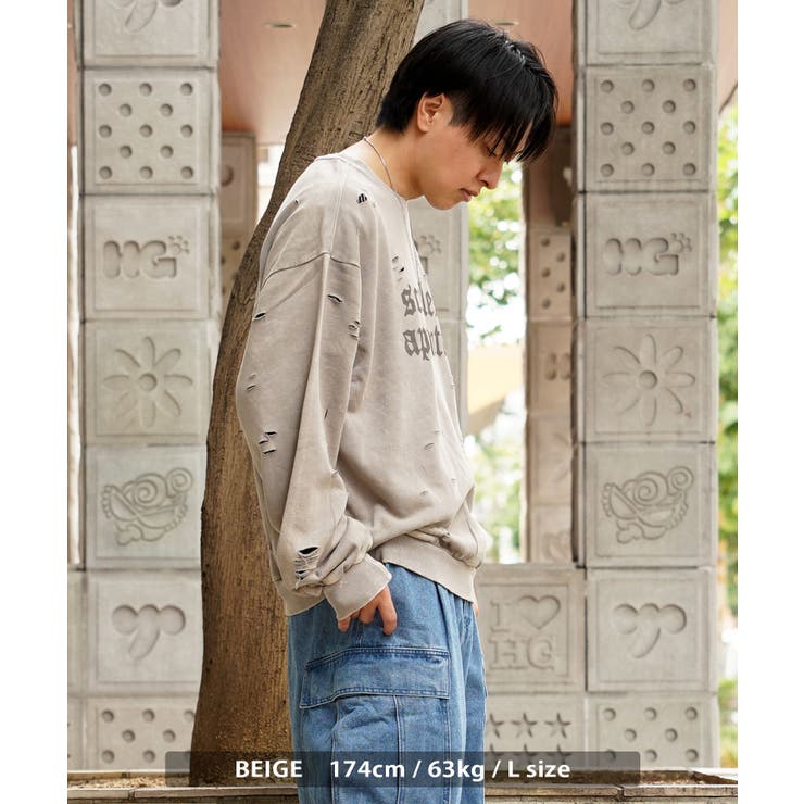 ◆硫化染め ダメージ加工 ロゴトレーナー◆ | ONE 4 PREMIUM | 詳細画像17 