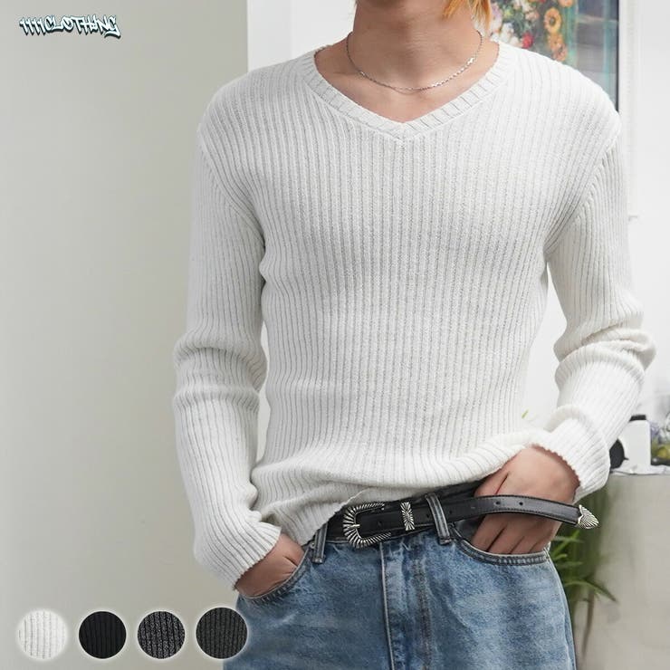 Vネック ニット メンズ | ONE 4 PREMIUM | 詳細画像1 