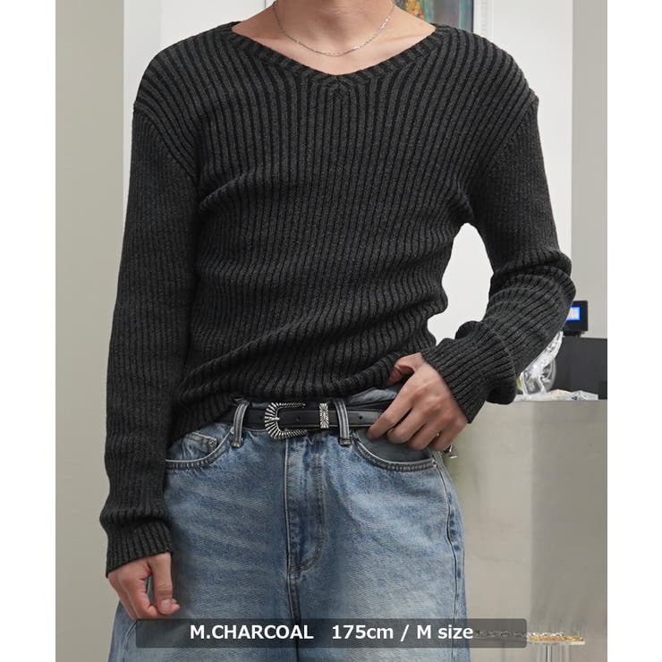 Vネック ニット メンズ | ONE 4 PREMIUM | 詳細画像12 