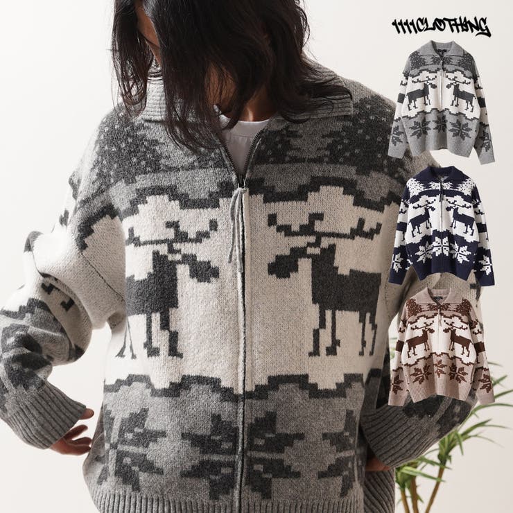 カウチン ニット ダブルジップ | ONE 4 PREMIUM | 詳細画像1 