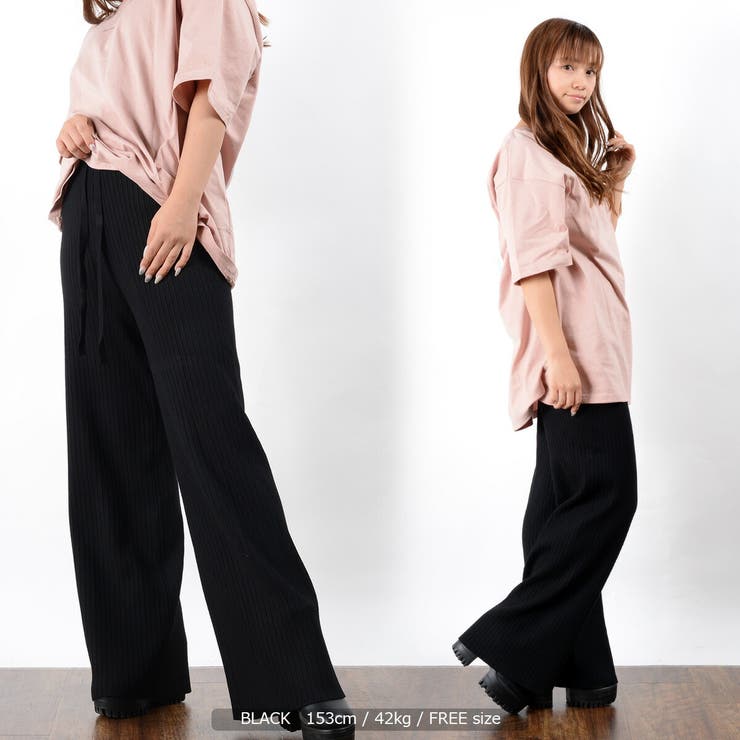 ◇リブニット フレアパンツ◇ ニットパンツ[品番:OCGW0002146 ◇リブニット フレアパンツ◇ ニットパンツ[品番:OCGW0002146