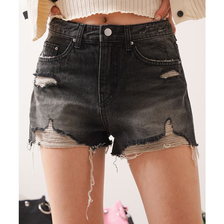 black | ショートパンツ デニム レディース | ONE 4 PREMIUM