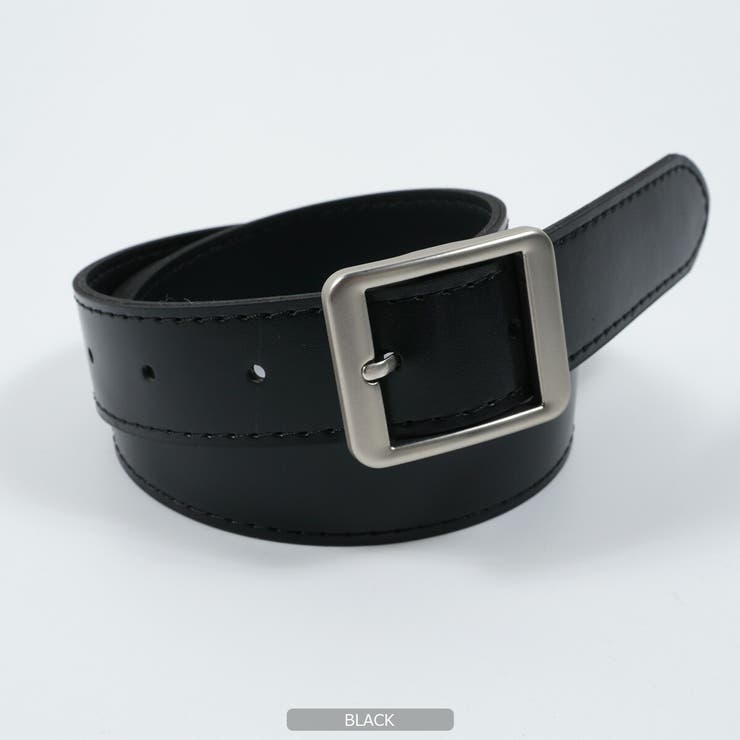 フェイクレザー スクエアバックル ベルト[品番：OCGW0002406]｜ONE 4