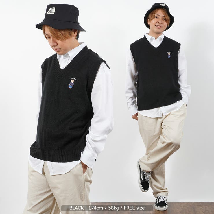 商品画像：ワンフォークロージング 1111clothing ニットベスト メンズ 2