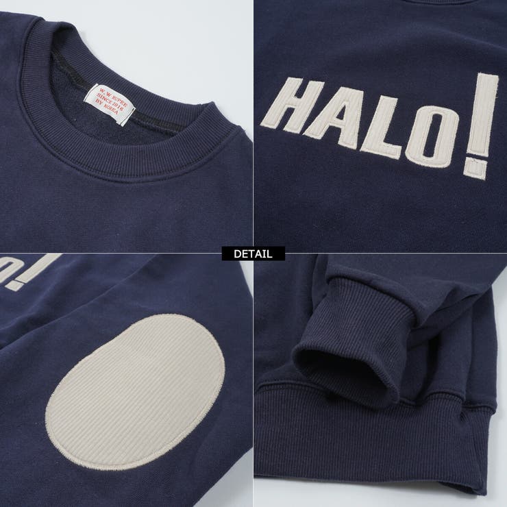 ◇HALO刺繍 エルボーパッチ スウェットシャツ◇[品番
