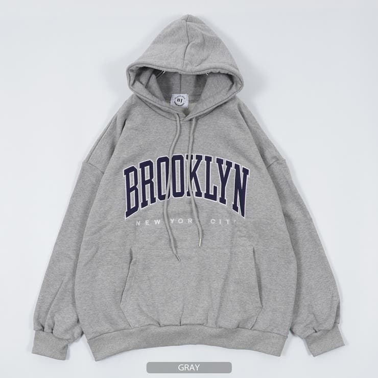 ◇BROOKLYNアップリケ刺繍ビッグパーカー◇ オーバーサイズ