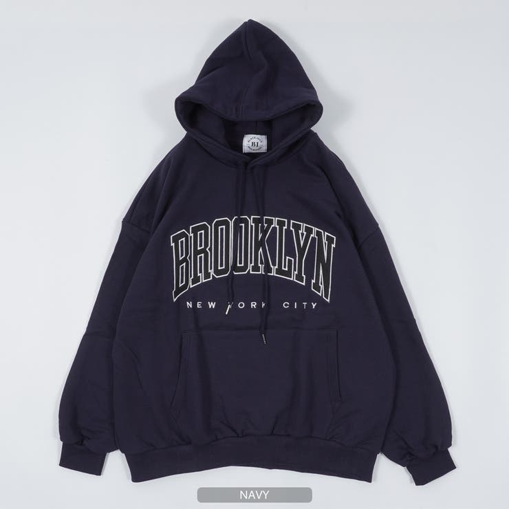 ◇BROOKLYNアップリケ刺繍ビッグパーカー◇ オーバーサイズ パーカー[品番：OCGW0002472]｜ONE 4  PREMIUM（ワンフォープレミアム ）のメンズファッション通販｜SHOPLIST（ショップリスト）