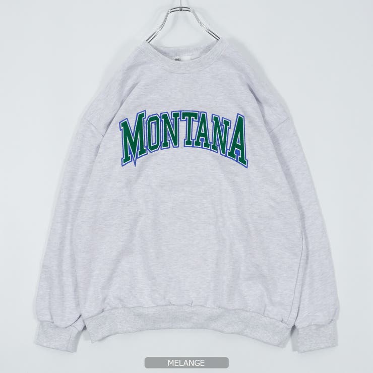 ◇MONTANAワッペン刺繍 スウェットシャツ◇ オーバーサイズ[品番 ◇MONTANAワッペン刺繍 スウェットシャツ◇ オーバーサイズ[品番