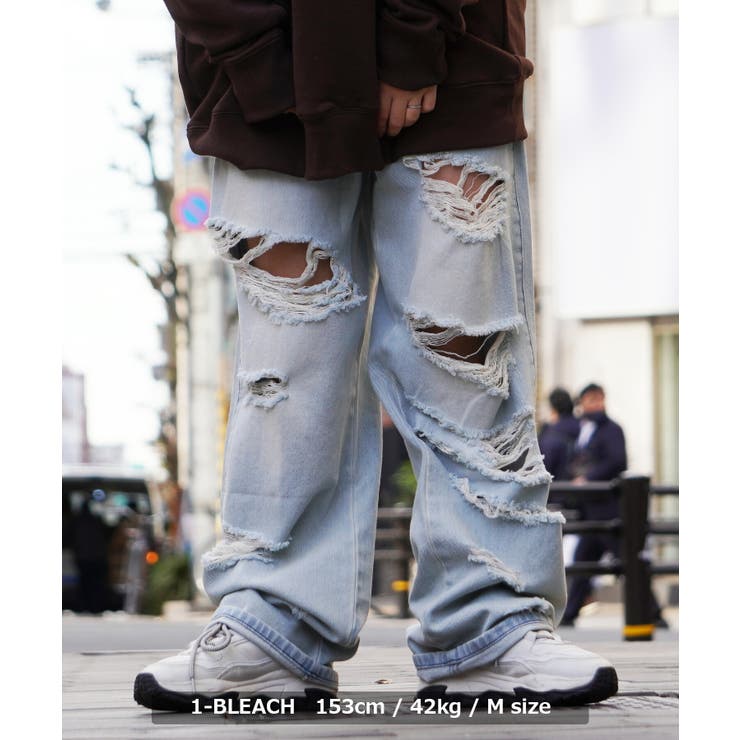 デニムパンツ メンズ ワイドパンツ[品番：OCGW0002925]｜ONE 4 PREMIUM