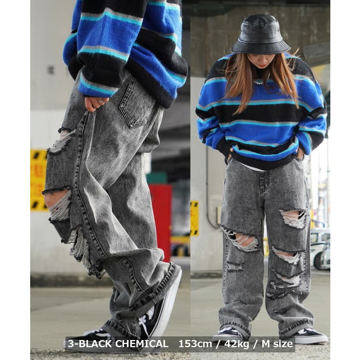 デニムパンツ メンズ ワイドパンツ[品番：OCGW0002925]｜ONE 4