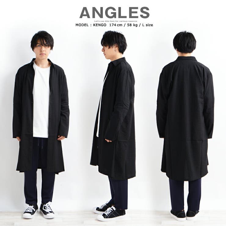 【ジョーゼットタッチロングシャツ】ロングシャツロング丈シャツ長袖丈長長袖シャツトップスメンズレディース羽織シャツワンピースシャツコート秋冬秋服秋コーデキレイ目韓国ファッション人気トレンドワンフォー1111