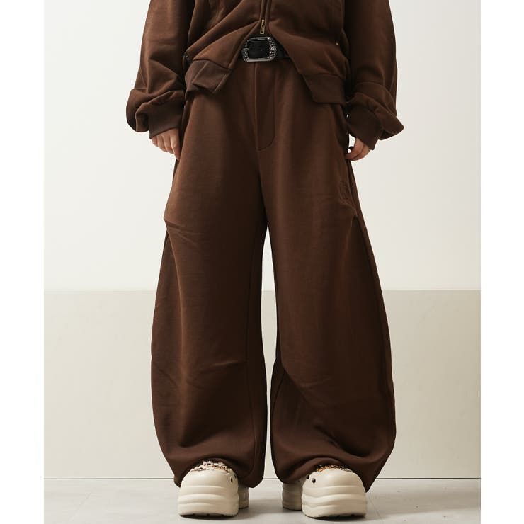 BROWN | バレルスウェットパンツ メンズ バレルレッグ | ONE 4 PREMIUM