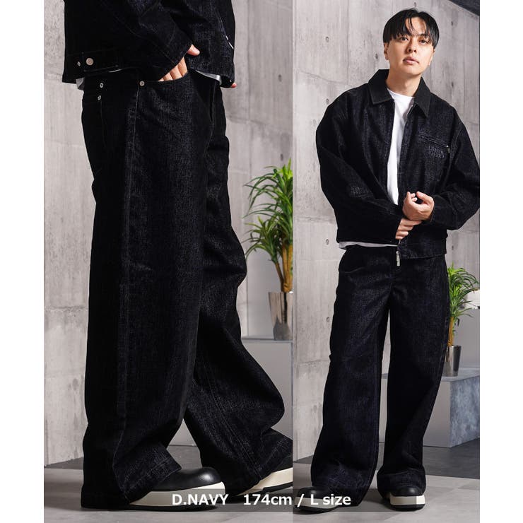Laufer フロッキーデニム ワイドストレートパンツ | ONE 4 PREMIUM | 詳細画像8 