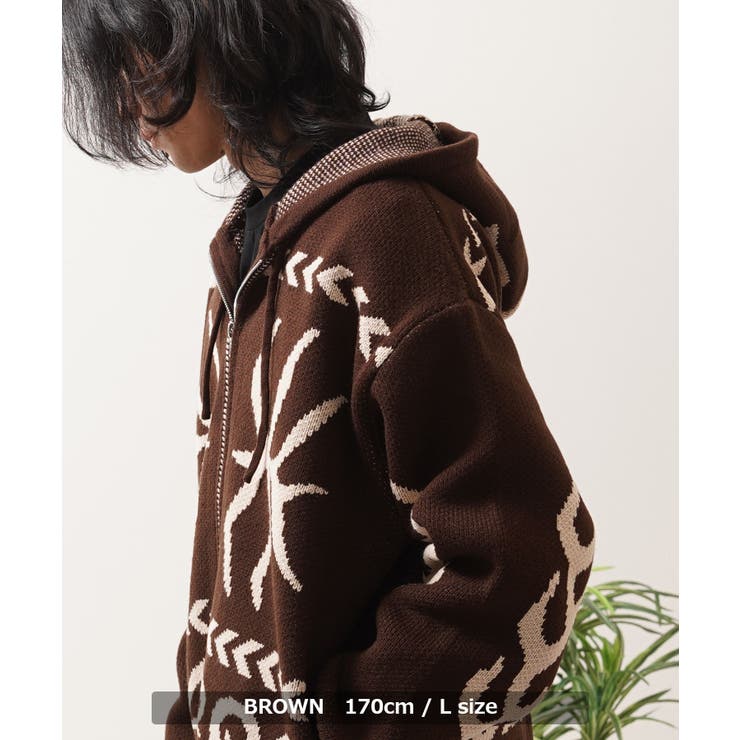 ニットジップアップパーカー メンズ ニット | ONE 4 PREMIUM | 詳細画像18 