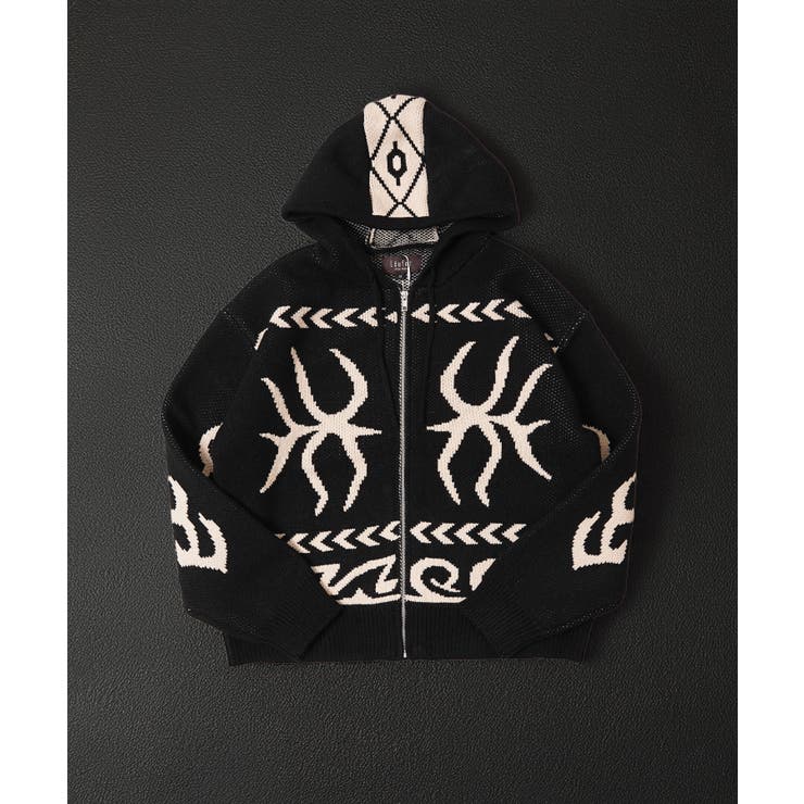 ニットジップアップパーカー メンズ ニット | ONE 4 PREMIUM | 詳細画像5 