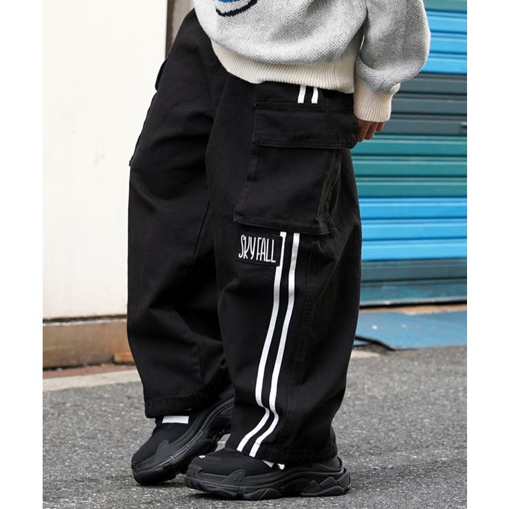 ◇バルーンカーゴ ラインパンツ◇ オーバーサイズ[品番