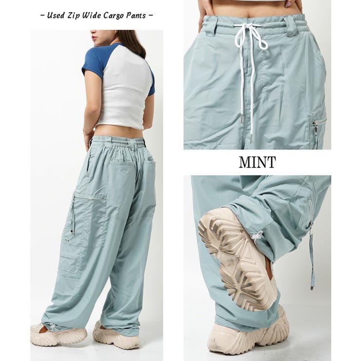 ◆ZIP使い ワイドカーゴパンツ◆ カーゴパンツ[品番：OCGW0003555]｜ONE 4 PREMIUM（ワンフォープレミアム  ）のメンズファッション通販｜SHOPLIST（ショップリスト）
