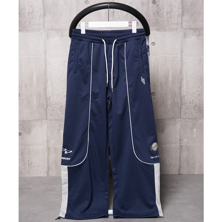 NAVY | パイピング ゲームデザイン スウェットパンツ | ONE 4 PREMIUM