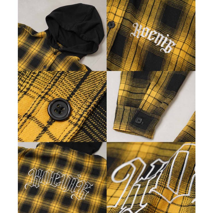 シャツパーカー メンズ チェックシャツ | ONE 4 PREMIUM | 詳細画像4 