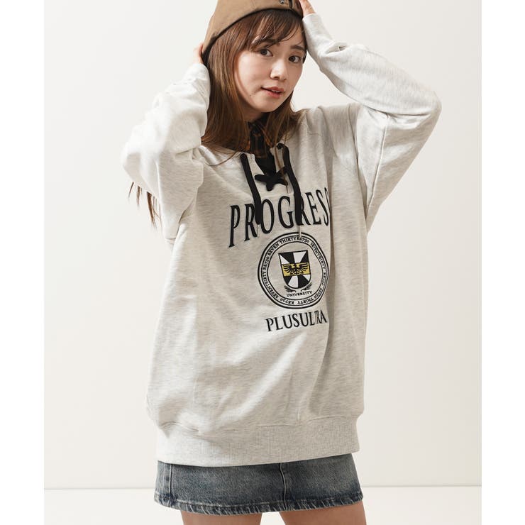 OATMEAL | フェイクレイヤード カレッジ オーバーサイズ | ONE 4 PREMIUM