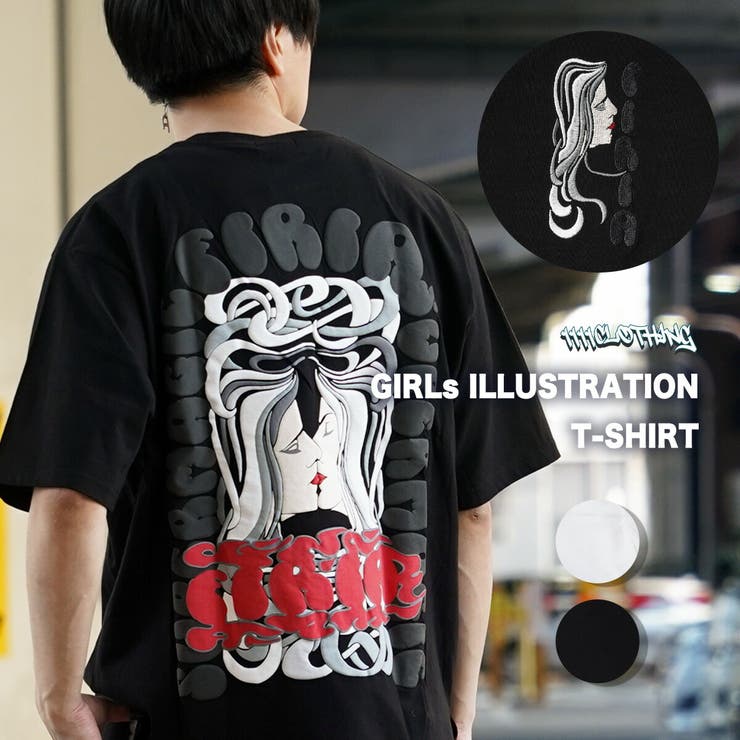 ◆ガールズイラスト Tシャツ◆ ビッグシルエット | ONE 4 PREMIUM | 詳細画像1 