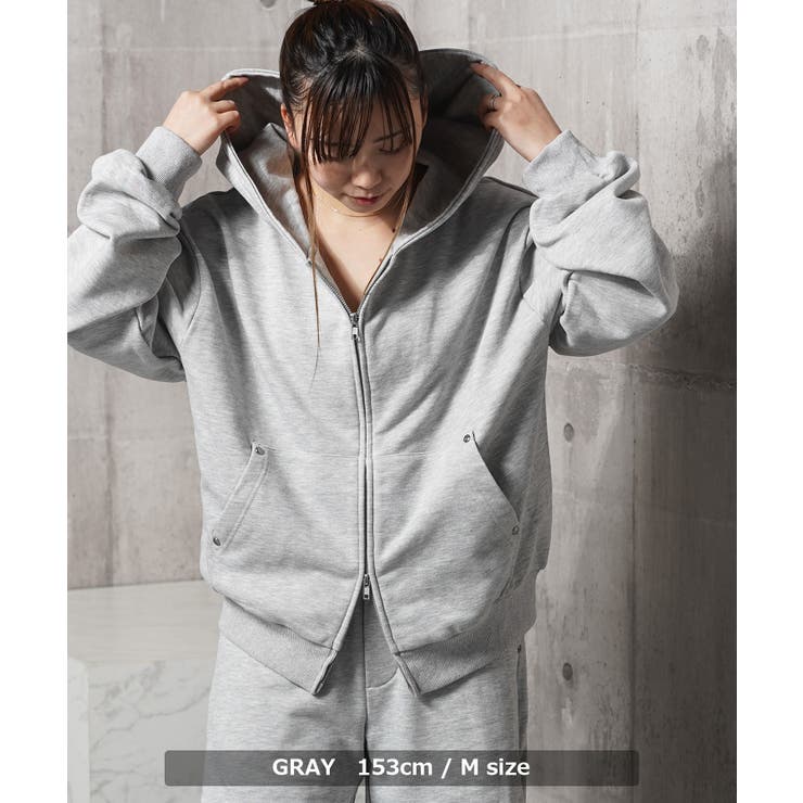 スタッズ ダブルジップパーカー メンズ | ONE 4 PREMIUM | 詳細画像9 