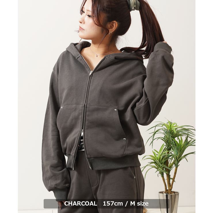 スタッズ ダブルジップパーカー メンズ | ONE 4 PREMIUM | 詳細画像13 