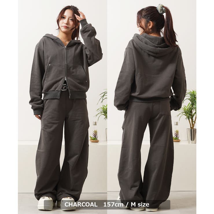 スタッズ ダブルジップパーカー メンズ | ONE 4 PREMIUM | 詳細画像16 