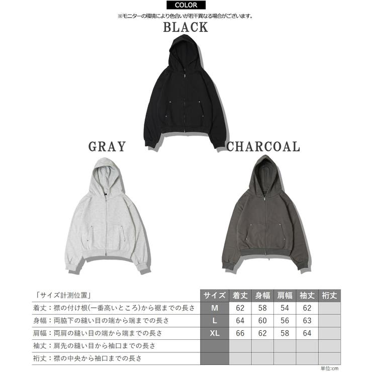 スタッズ ダブルジップパーカー メンズ | ONE 4 PREMIUM | 詳細画像2 