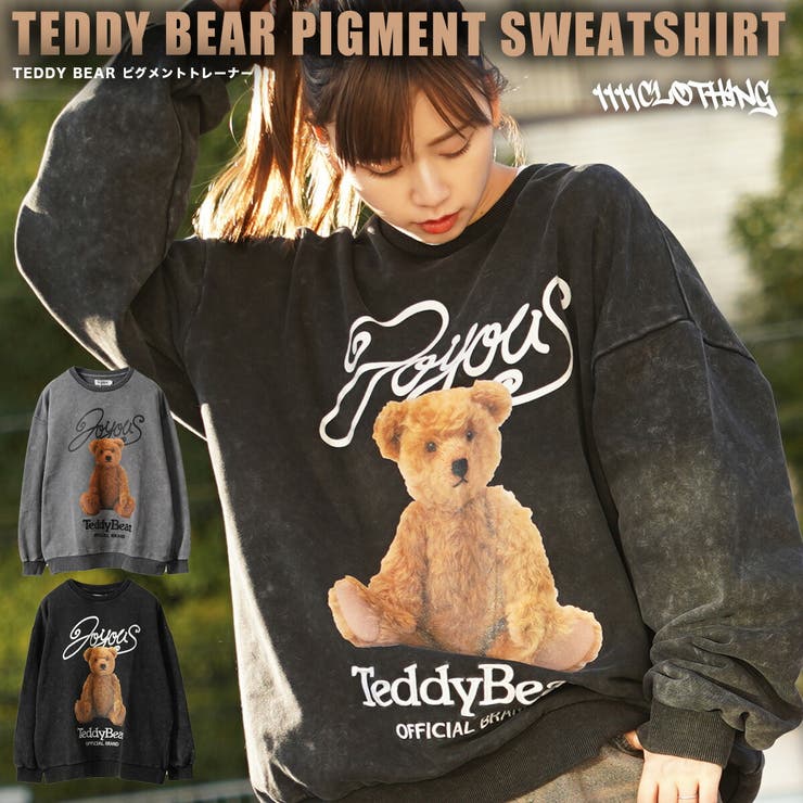 ◆TEDDY BEAR ピグメントトレーナー◆ | ONE 4 PREMIUM | 詳細画像1 