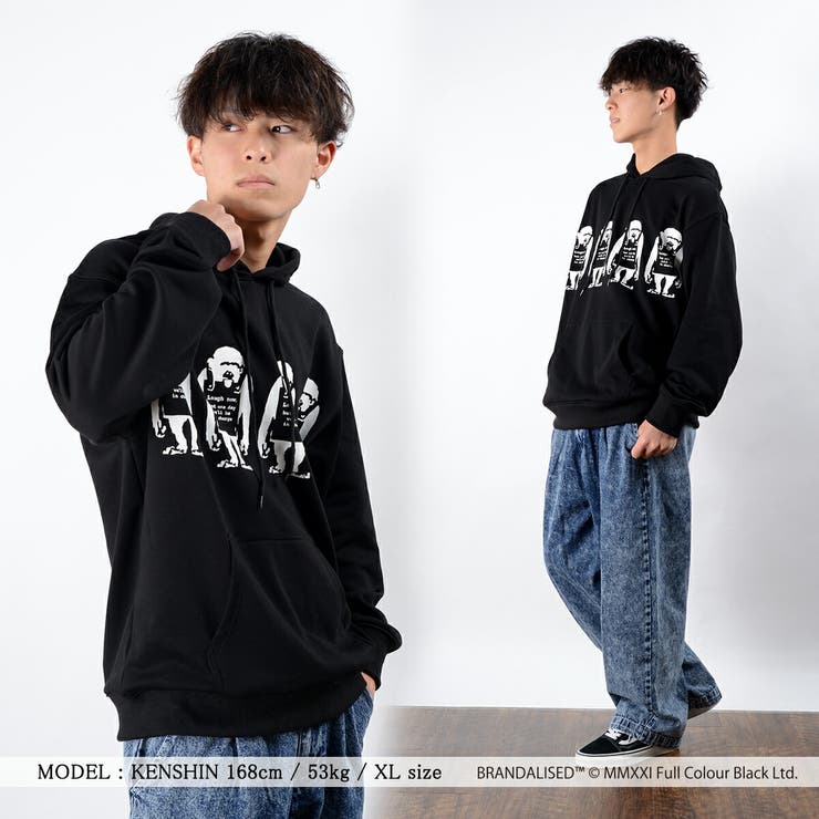 新品 ビッグ プリント バンクシー BANKSY ニコちゃん スマイリー