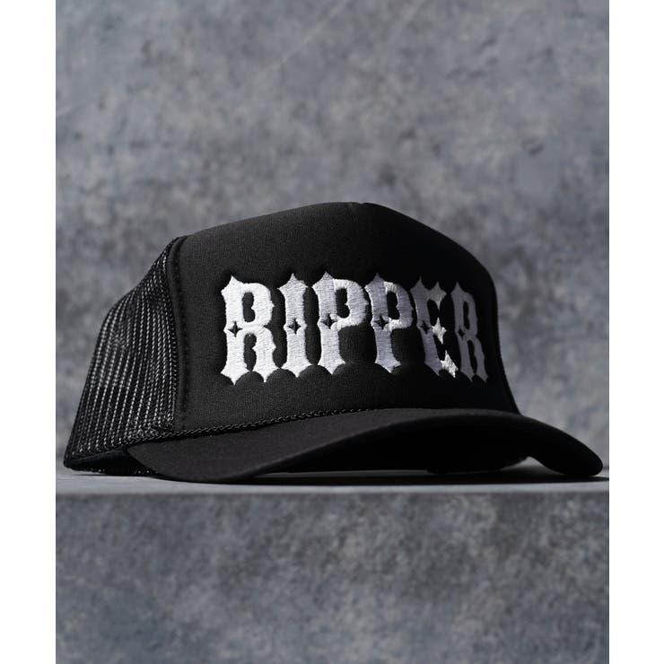 BLACK | RIPPER ロゴ メッシュキャップ | ONE 4 PREMIUM