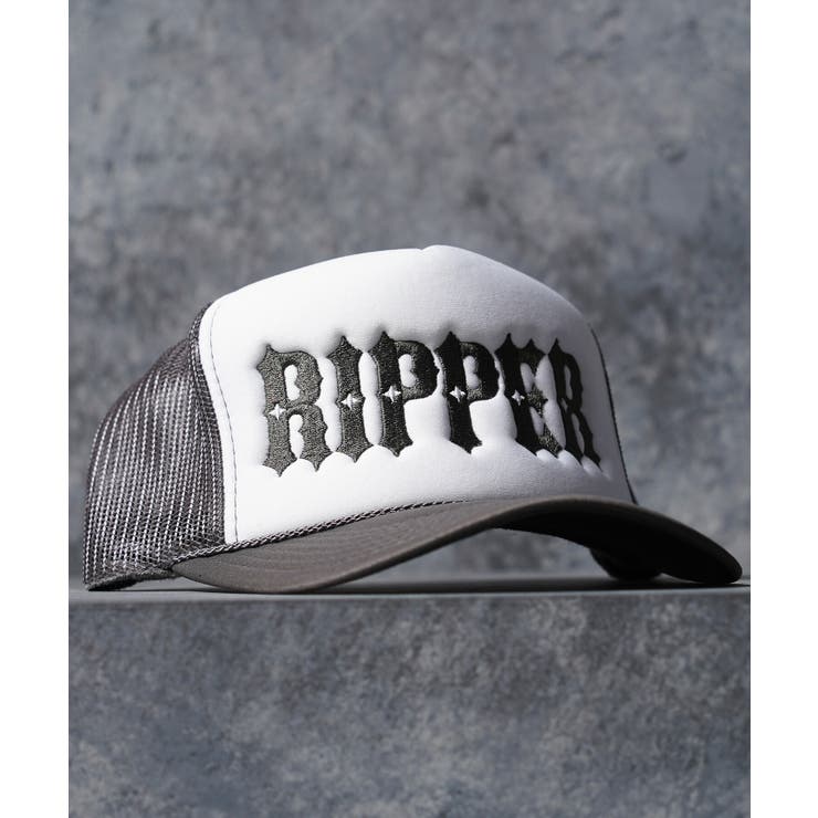 GRAY | RIPPER ロゴ メッシュキャップ | ONE 4 PREMIUM
