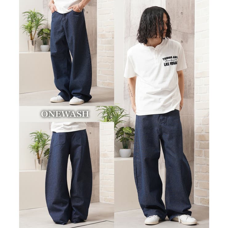 リップデニム&ヒッコリー バレルレッグパンツ メンズ | ONE 4 PREMIUM | 詳細画像5 