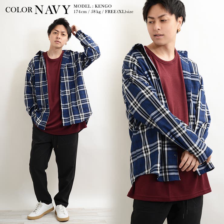 ◇チェック柄 オーバーサイズ シャツ◇[品番：OCGW0001267]｜ONE