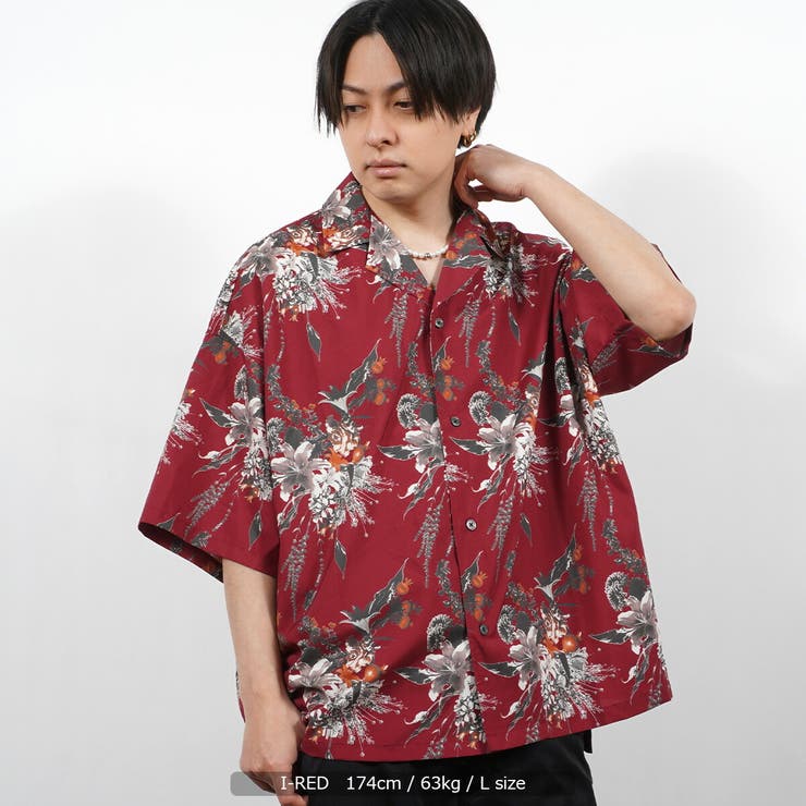 ◇総柄 ビッグシルエット 半袖シャツ◇[品番：OCGW0002584]｜ONE