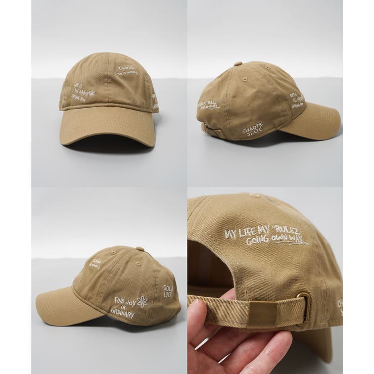 【数量限定】 ◇メッセージ刺繍 CAP◇ 4 キャップ[品番：OCGW0003689]｜ONE 帽子