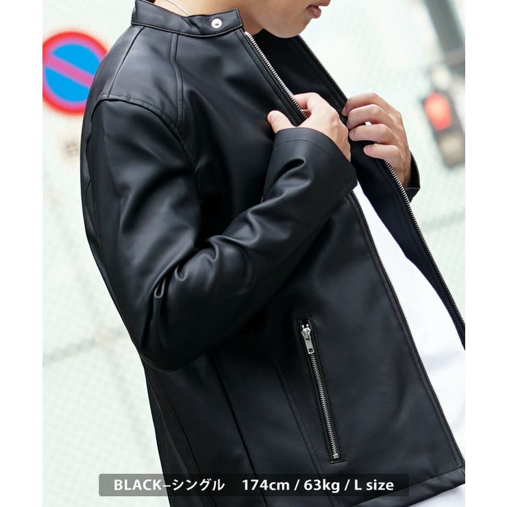 ◇ラムタッチ PUレザー ライダースジャケット◇[品番