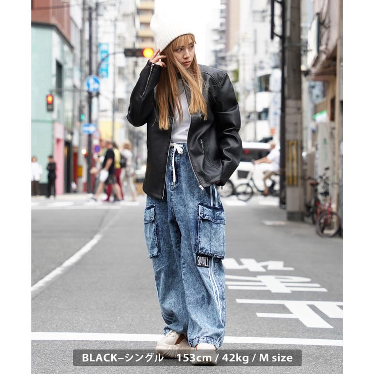 ◇ラムタッチ PUレザー ライダースジャケット◇[品番